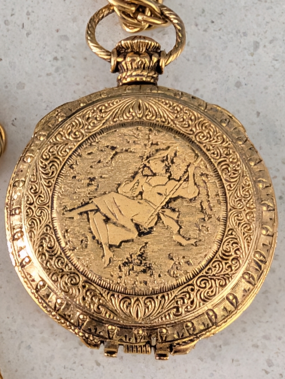 Vintage Max Factor Cream Perfume Precious Time Gold Tone Locket